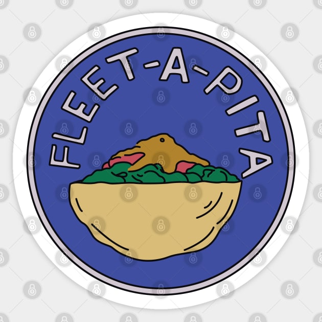 Fleet-A-Pita Sticker by saintpetty